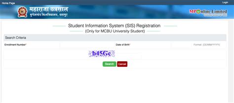 mcbu mponline gov in portal.